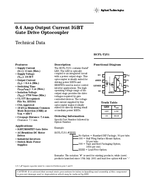 HCPL-T251-500 Datasheet PDF HP => Agilent Technologies