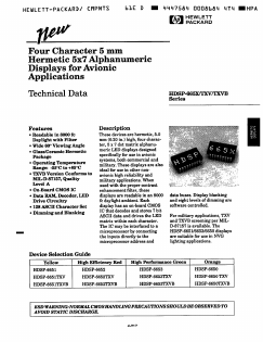 HDSP-665X Datasheet PDF HP => Agilent Technologies