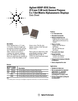 HDSP-B56Z Datasheet PDF HP => Agilent Technologies
