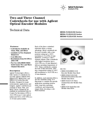 HEDS-5120-E03 Datasheet PDF HP => Agilent Technologies