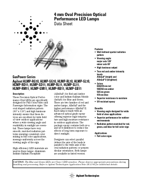 HLMP-RL10 Datasheet PDF HP => Agilent Technologies