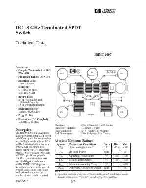 HMMC-2007 Datasheet PDF HP => Agilent Technologies