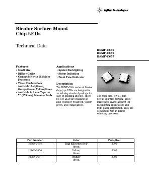 HSMF-C655 Datasheet PDF HP => Agilent Technologies
