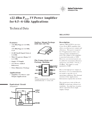 MGA-83563-TR1 Datasheet PDF HP => Agilent Technologies