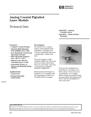 LSA2825 Datasheet PDF HP => Agilent Technologies