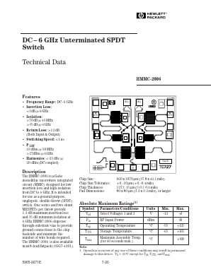 HMMC-2006 Datasheet PDF HP => Agilent Technologies