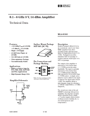 MGA-81563-BLK Datasheet PDF HP => Agilent Technologies