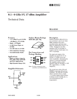 MGA-82563-BLK Datasheet PDF HP => Agilent Technologies