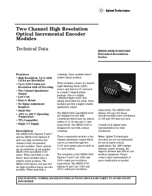 HEDS-9000 Datasheet PDF HP => Agilent Technologies