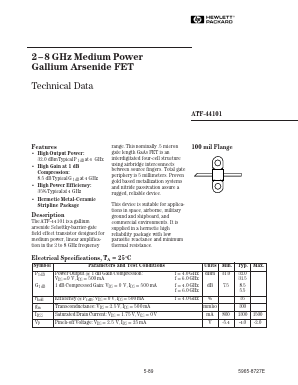 ATF-44101 Datasheet PDF HP => Agilent Technologies