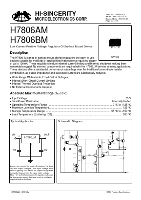 H7806BM Datasheet PDF Hi-Sincerity Mocroelectronics