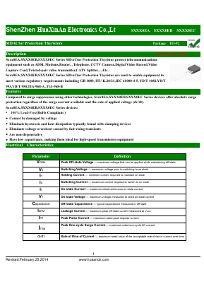 S0300EB Datasheet PDF HuaXinAn Electronics CO.,LTD