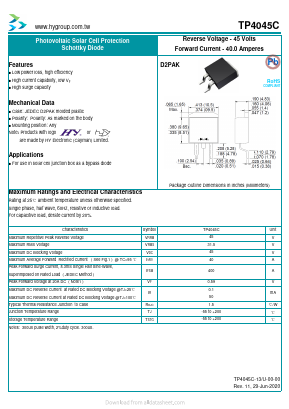 TP4045C Datasheet PDF HY ELECTRONIC CORP.