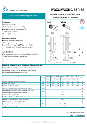 W10G Datasheet PDF HY ELECTRONIC CORP.