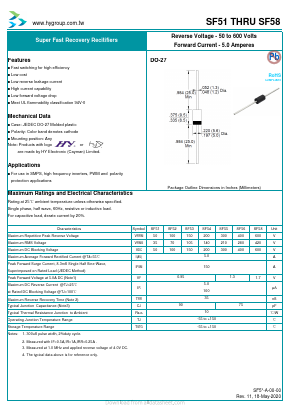 SF58 Datasheet PDF HY ELECTRONIC CORP.