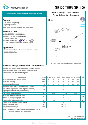 SR130 Datasheet PDF HY ELECTRONIC CORP.