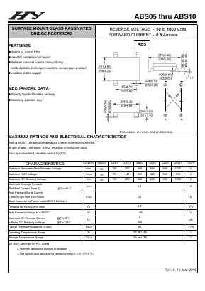 ABS05 Datasheet PDF HY ELECTRONIC CORP.