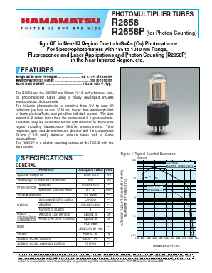 R2658 Datasheet PDF Hamamatsu Photonics