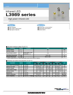 L3989-02 Datasheet PDF Hamamatsu Photonics