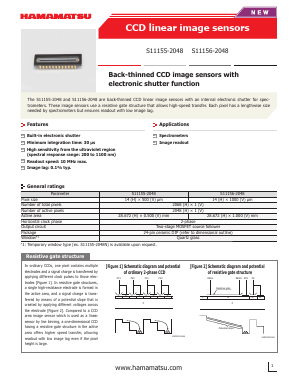 S11155-2048 Datasheet PDF Hamamatsu Photonics