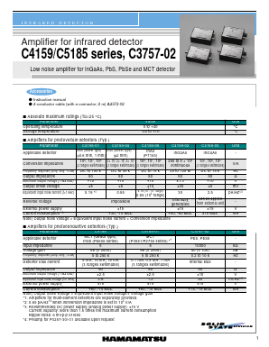 C4159 Datasheet PDF Hamamatsu Photonics