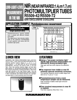 R5509-42 Datasheet PDF Hamamatsu Photonics
