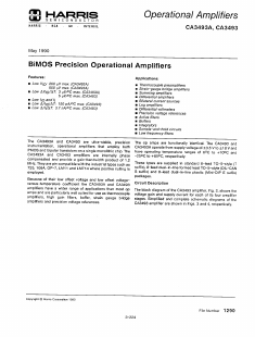 CA3493A Datasheet PDF Harris Semiconductor