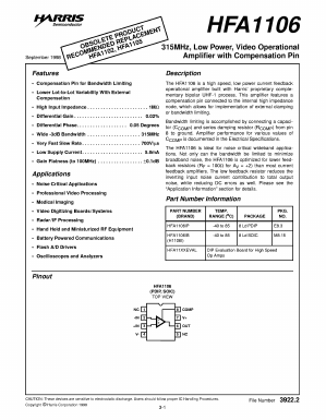 H1106I Datasheet PDF Harris Semiconductor