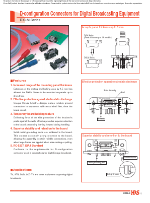 DX20LM1-14SE(50) Datasheet PDF HIROSE ELECTRIC