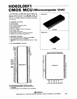 HD63L05F1F Datasheet PDF Hitachi -> Renesas Electronics