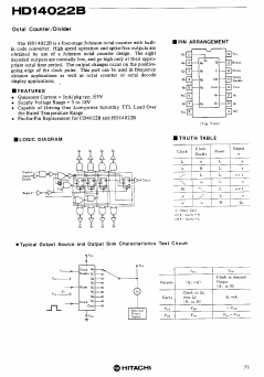 HD14022B Datasheet PDF Hitachi -> Renesas Electronics