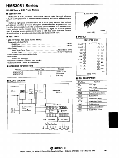 HM53051 Datasheet PDF Hitachi -> Renesas Electronics