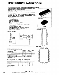 HN613256P Datasheet PDF Hitachi -> Renesas Electronics