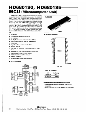 HD6801S0 Datasheet PDF Hitachi -> Renesas Electronics