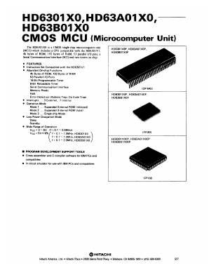 HD63B01X0F Datasheet PDF Hitachi -> Renesas Electronics