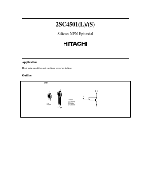 2SC4501L Datasheet PDF Hitachi -> Renesas Electronics