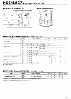 74LS27 Datasheet PDF Hitachi -> Renesas Electronics