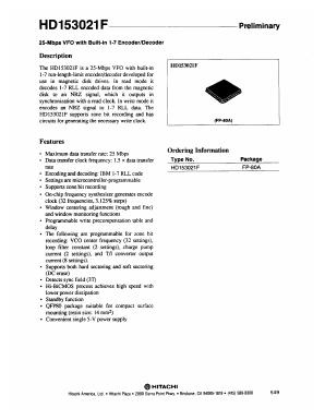 HD153021F Datasheet PDF Hitachi -> Renesas Electronics