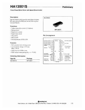 HA13501S Datasheet PDF Hitachi -> Renesas Electronics