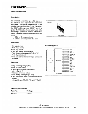 HA13492 Datasheet PDF Hitachi -> Renesas Electronics