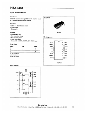 HA13444 Datasheet PDF Hitachi -> Renesas Electronics