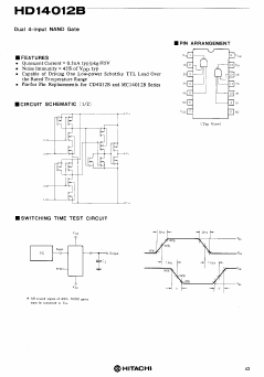 HD14012 Datasheet PDF Hitachi -> Renesas Electronics