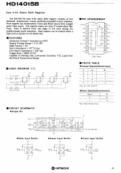 HD14015B Datasheet PDF Hitachi -> Renesas Electronics