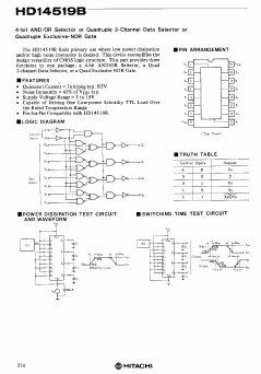 HD14519 Datasheet PDF Hitachi -> Renesas Electronics