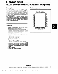 HD44100H Datasheet PDF Hitachi -> Renesas Electronics