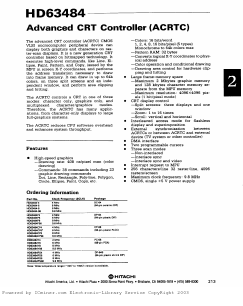HD63484Y4 Datasheet PDF Hitachi -> Renesas Electronics