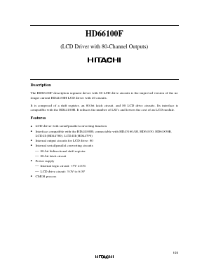 HD66100FH Datasheet PDF Hitachi -> Renesas Electronics