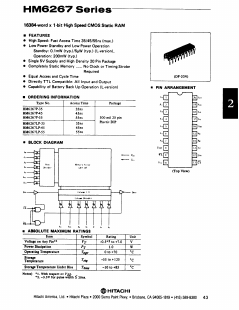 HM6267P-45 Datasheet PDF Hitachi -> Renesas Electronics