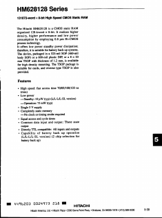 HM628128LT-10SL Datasheet PDF Hitachi -> Renesas Electronics