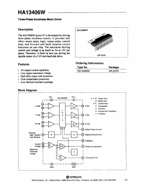 HA13406W Datasheet PDF Hitachi -> Renesas Electronics